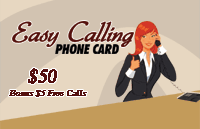 Easy Calling Phonecard $50 - International Calling Cards