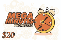 Mega Minutes Phonecard $20 - International Calling Cards