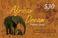 African Dream $30 - International Calling Cards
