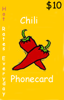 Chili $10 - International Calling Cards